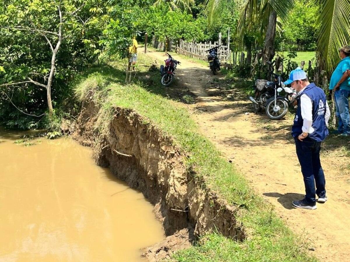 Cerca de 5.000 familias podrían quedar incomunicadas por erosión en San Pelayo
