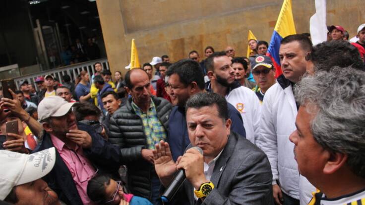 El video que muestra a Hugo Ospina en protesta de taxistas en la vía al aeropuerto