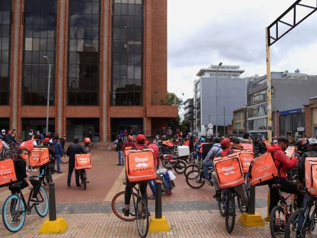 Rappitenderos Bogotá. Créditos: Colprensa