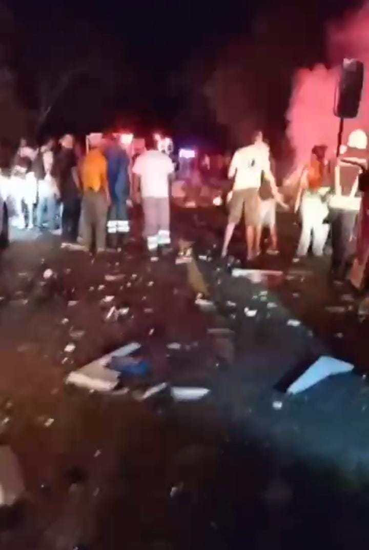 Accidente en la vía Planeta Rica - Montería (Córdoba). Foto: captura de video.