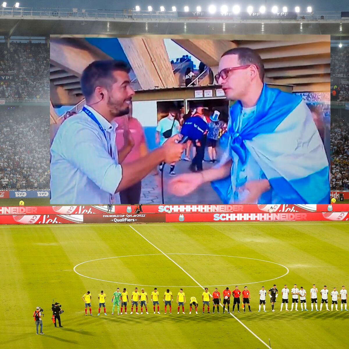 ¿La traición? Costeño fue al partido Argentina – Colombia y dijo que era hincha gaucho “desde pequeño”