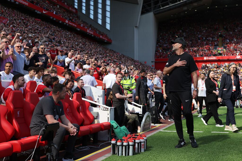 Último partido de Jurgen Klopp como entrenador del Liverpool. Foto: Getty Images.