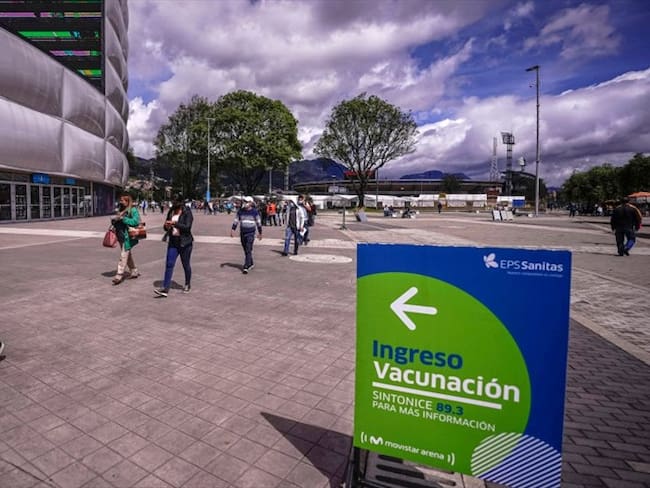 Movistar Arena, punto de vacunación. Foto: Getty Images / Fotógrafo autónomo