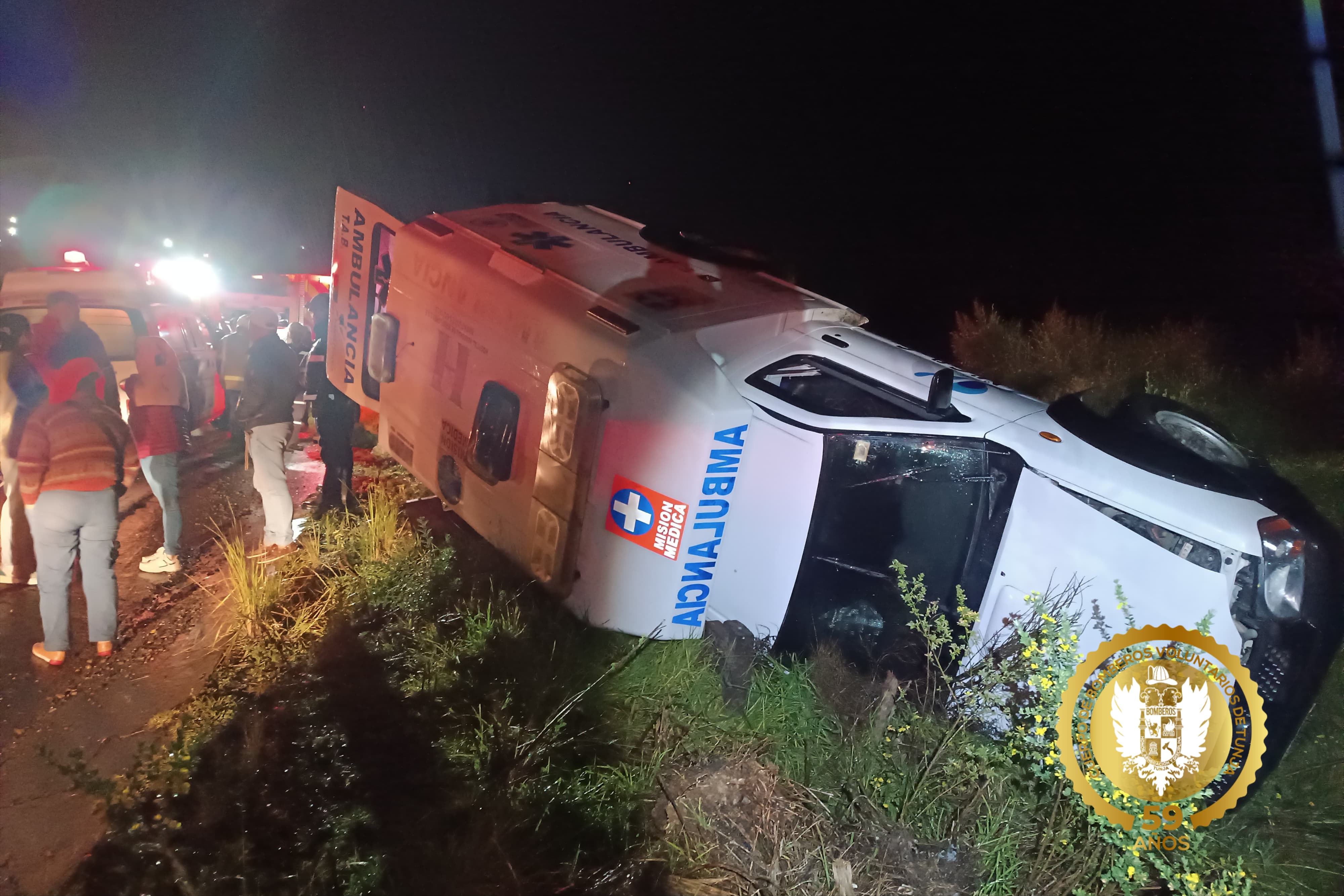Las condiciones climáticas habrían sido la causante del accidente / Foto: Bomberos Tunja