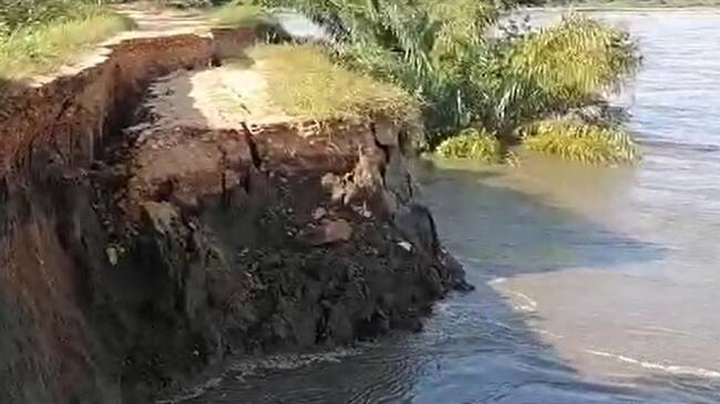 Dique Puerto Wilches . Foto: tomada de video.