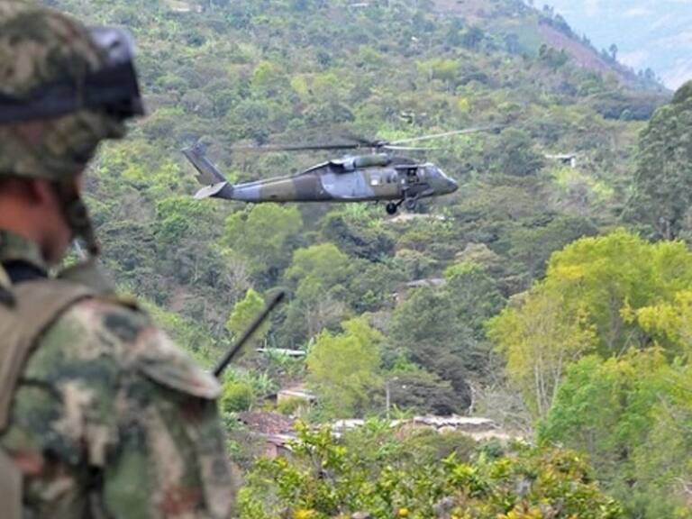 Imagen de referencia. Las tropas del Ejército continúan las operaciones en el norte del Cauca. Crédito: Ejército Nacional.