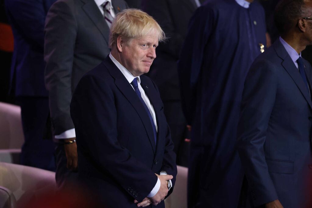 KIGALI, RWANDA - JUNE 24: British Prime Minister Boris Johnson attends the opening ceremony of the Commonwealth Heads of Government Meeting on June 24, 2022 in Kigali, Rwanda. (Photo by Ian Vogler - Pool/Getty Images)