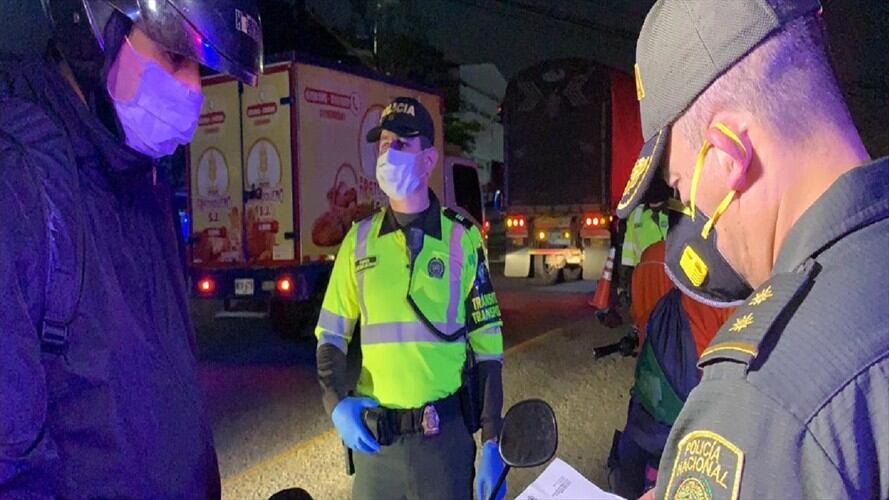 Ley seca en Santander. Foto: Policía Bucaramanga.