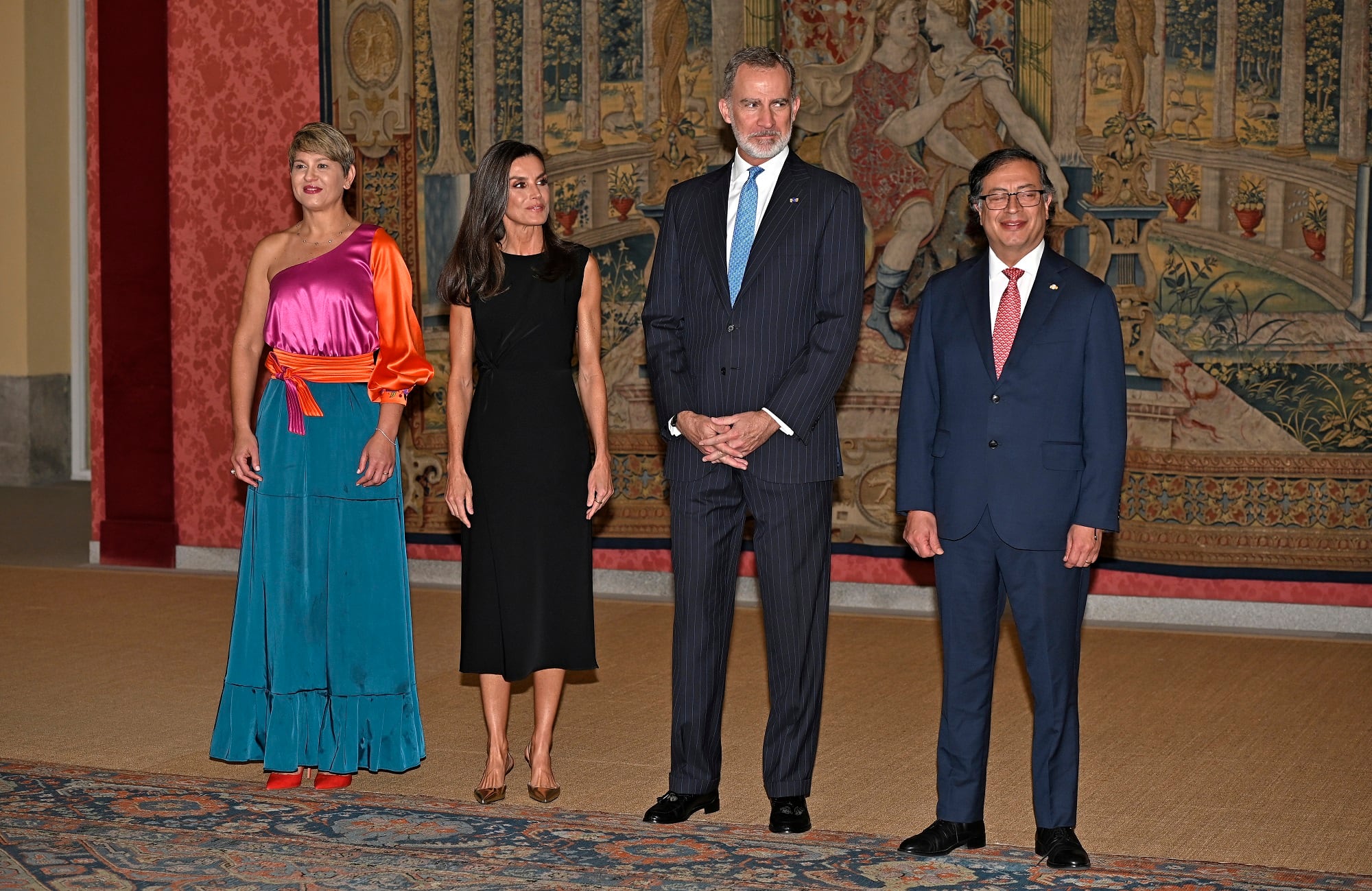Gustavo Petro, Veronica Alcocer y los reyes de España Felipe VI y Letizia. (Photo By Francisco Guerra/Europa Press via Getty Images)