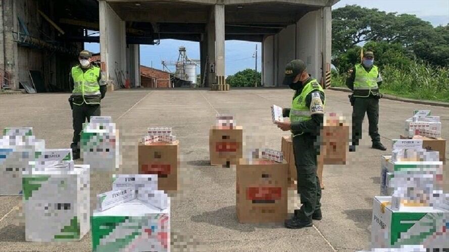 Las autoridades han recuperado 16 millones de mercancías por un valor de $51.756 millones. . Foto: Twitter: @PoliciaAduanera