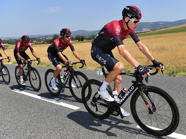 Chri Froome y Egan Bernal cuando eran compañeros de equipo en 2020 / Getty Images