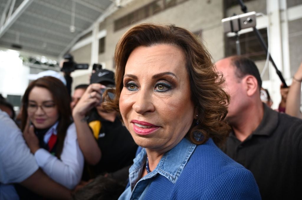 Sandra Torres. (Photo by Johan ORDONEZ / AFP)  (Photo credit should read JOHAN ORDONEZ/AFP via Getty Images)