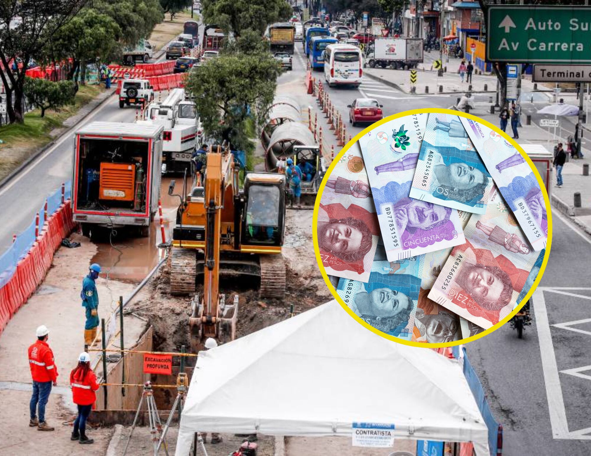 Obras en Bogotá | Foto: Alcaldía de Bogotá y GettyImages