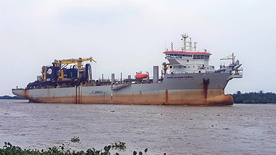 Dragado en el río Magdalena se seguirá realizando durante la cuarentena nacional. Foto: