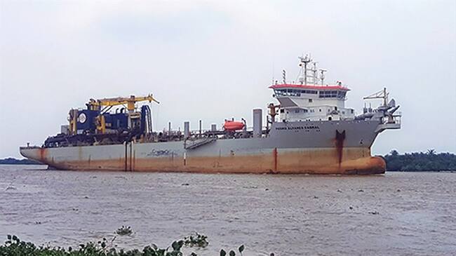 Dragado en el río Magdalena se seguirá realizando durante la cuarentena nacional. Foto: