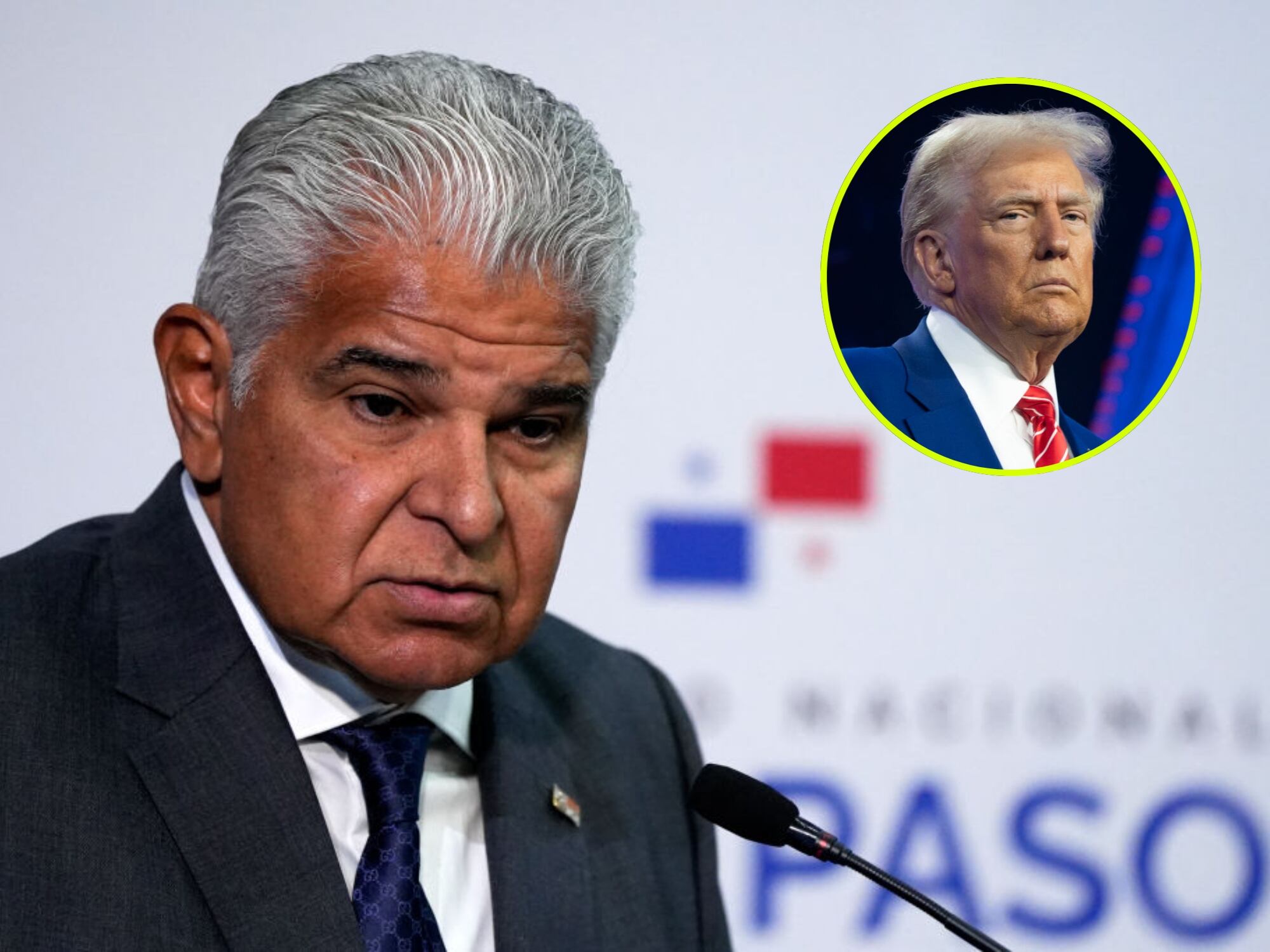 José Raúl Mulino. I Foto: ARNULFO FRANCO/AFP via Getty Images. Donald Trump. I Foto: Rebecca Noble/Getty Images.