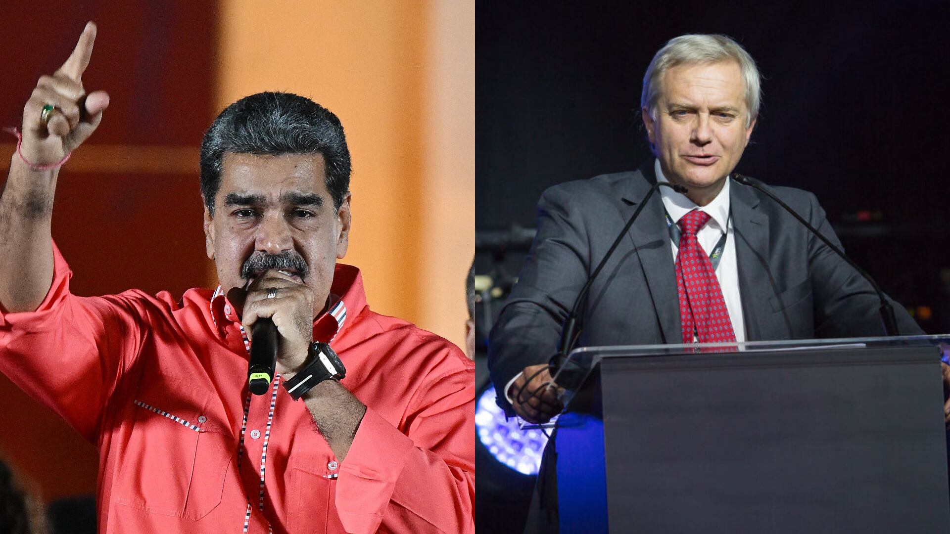 Nicolás Maduro, presidente de Venezuela y José Antonio Kast, presidente electo de Chile. FOTOS: Federico Parra y Pedro H. Tesch/Getty Images