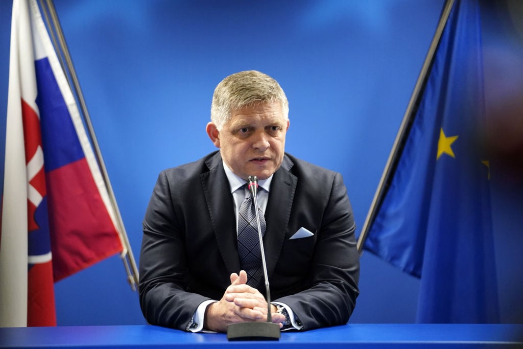 Primer Ministro de Eslovaquia, Robert Fico. Foto: Getty Images.