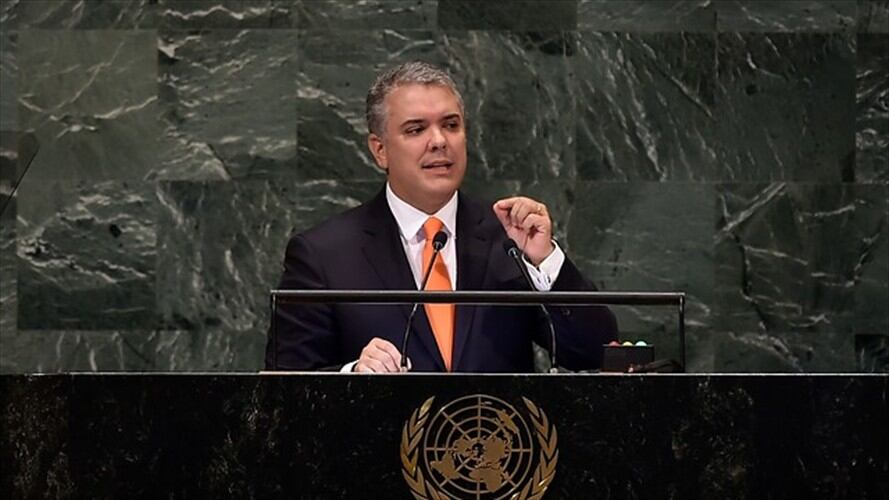 Iván Duque ante la Asamblea de la ONU. Foto: Colprensa
