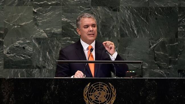 Iván Duque ante la Asamblea de la ONU. Foto: Colprensa