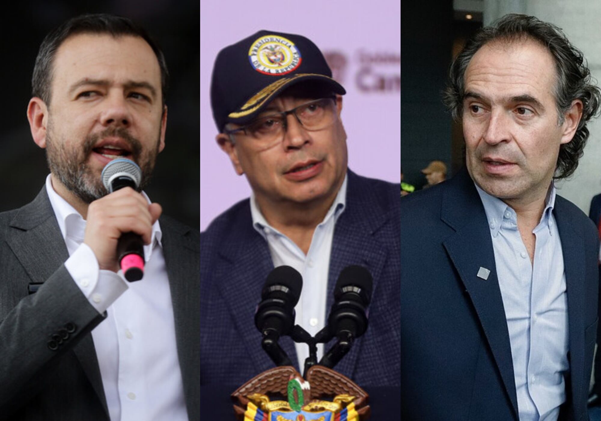 Carlos Fernando Galán, Gustavo Petro y Federico Gutiérrez. Foto: Colprensa.
