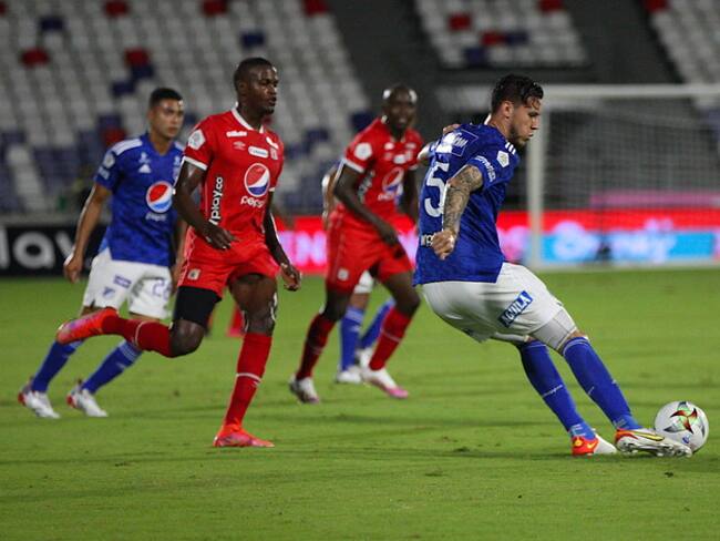 BARRANQUILLA, 28 de noviembre de 2021.- América de Cali vs. Millonarios en los cuadrangulares de la Liga BetPlay. (Colprensa-Greisy Bettin).