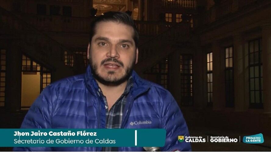 Secretario de Gobierno de Caldas, Jhon Jairo Castaño. Foto: Enviada desde Prensa de la Gobernación de Caldas.