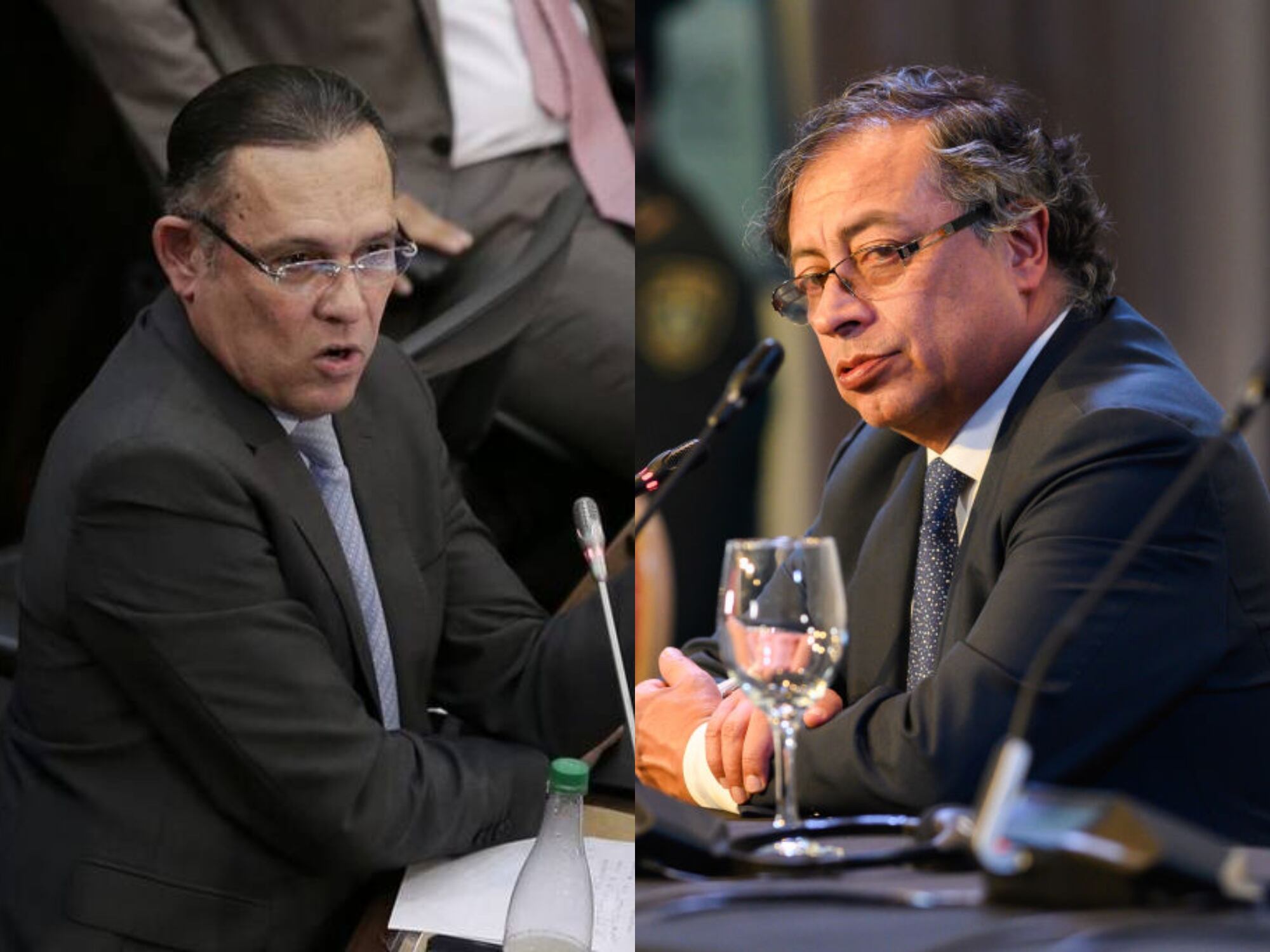 Efraín Cepeda y el presidente de la República, Gustavo Petro. Fotos: Colprensa y Getty Images.