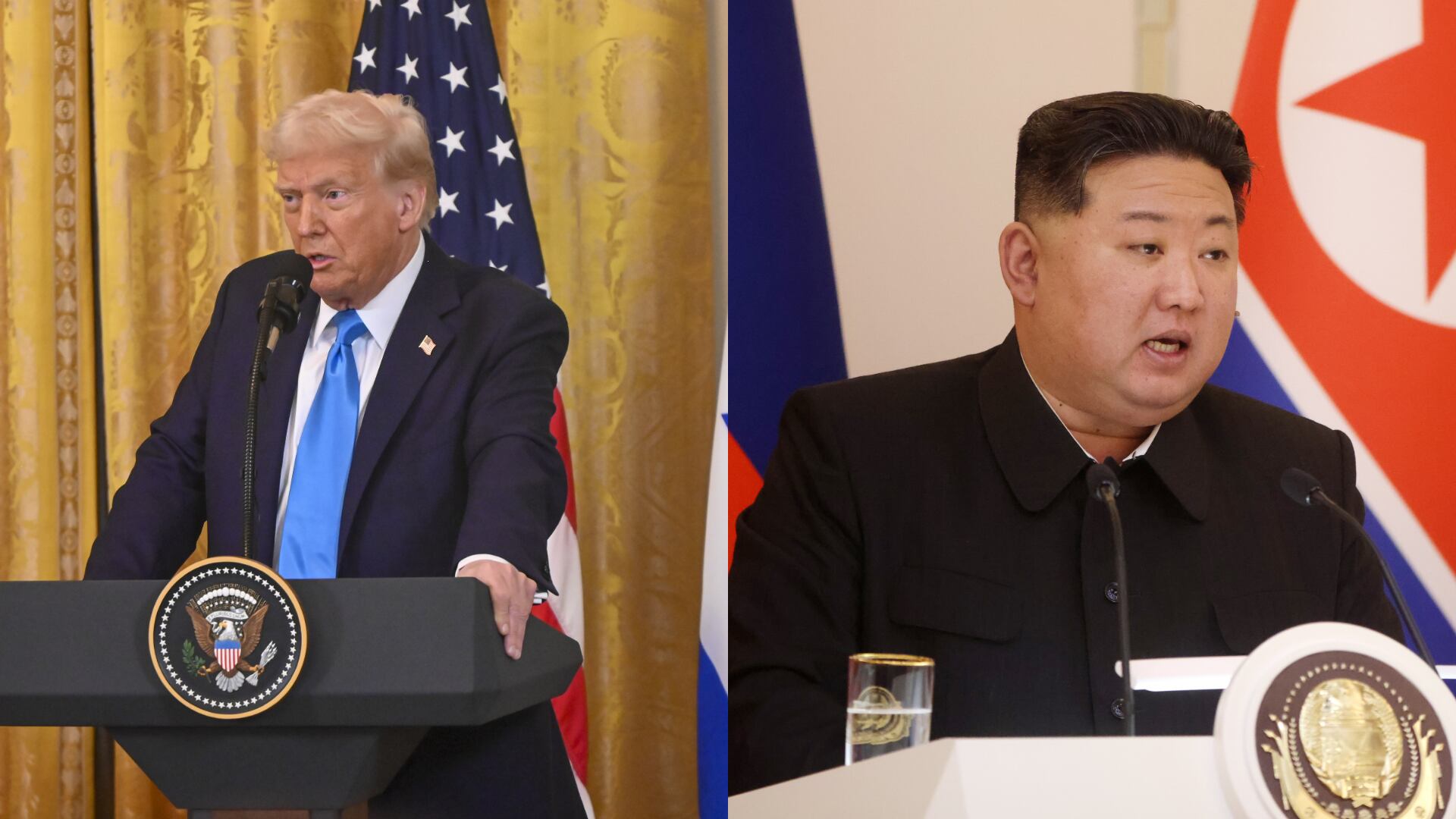 Donald Trump y Kim Jong-un. FOTO: via Getty Images