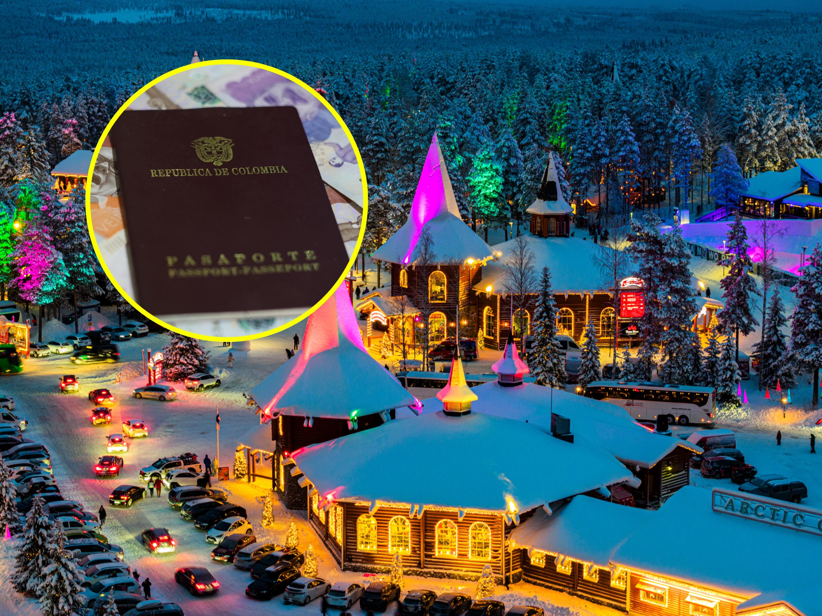 Rovaniemi, Finlandia y pasaporte colombiano. Foto: Roberto Moiola/ Sysaworld/ José Arbeláez vía Getty Images.