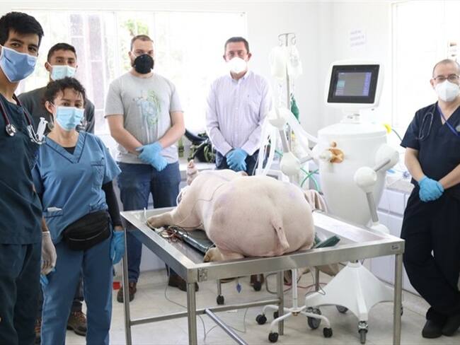 Investigadores luego de la prueba. Foto: Cortesía UPTC