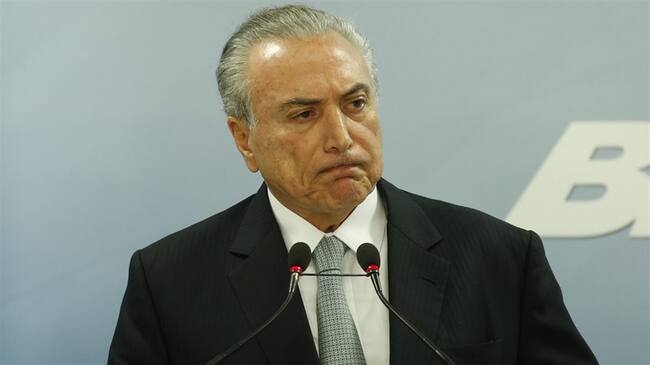 Pese a la grave acusación que lo acorrala, Michel Temer, el presidente de Brasil, se mantiene firme. "No renunciaré". Foto: Getty Images