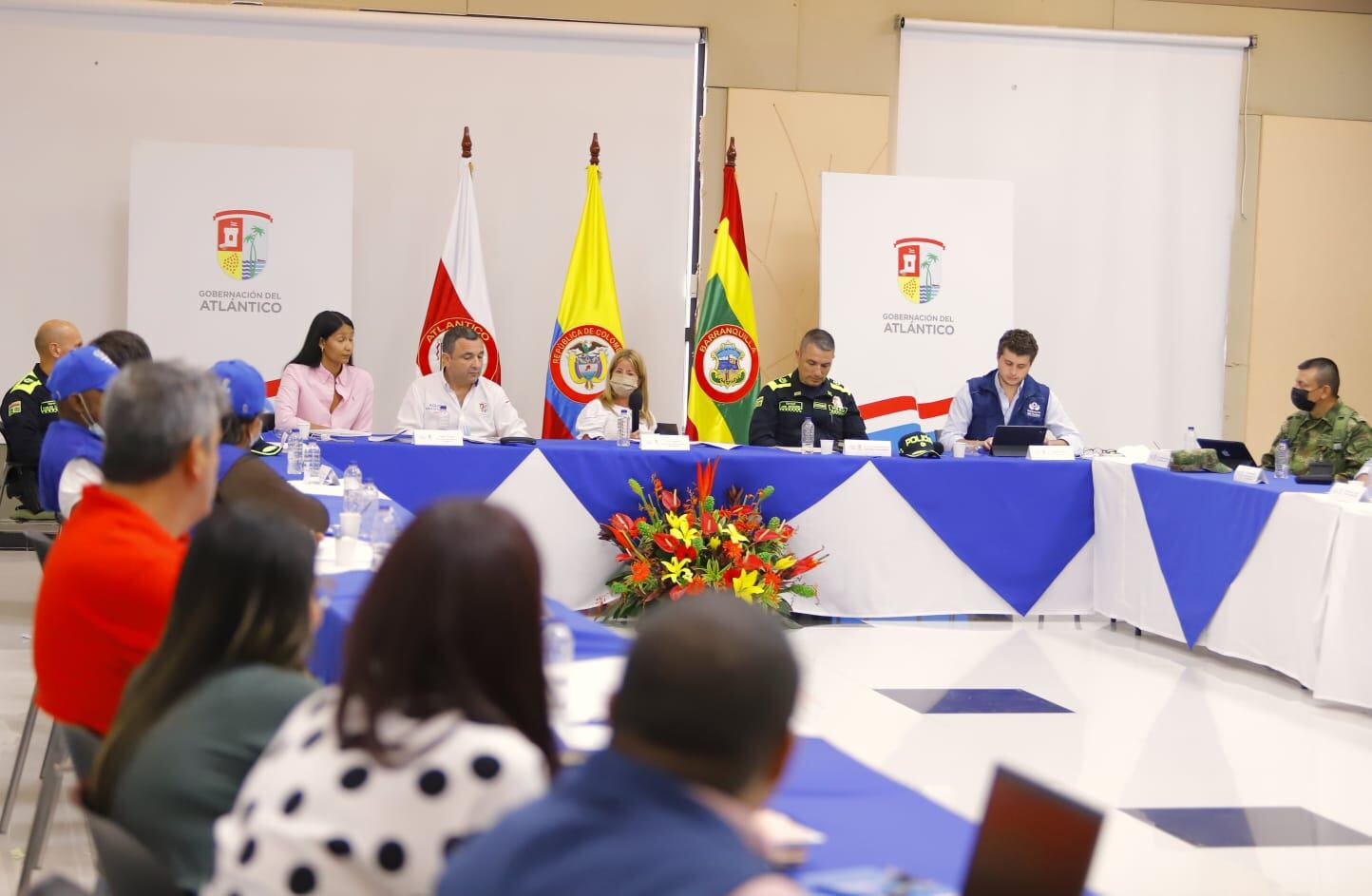Autoridades departamentales, Policía y Defensoría hicieron presencia en la instalación del comité. Foto: Cortesía, Gobernación del Atlántico.