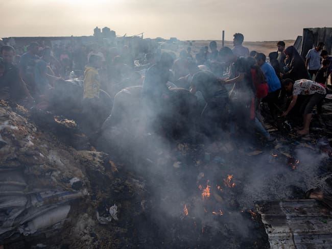 Ataque israelí en Rafah. Foto: EFE/EPA/HAITHAM IMAD