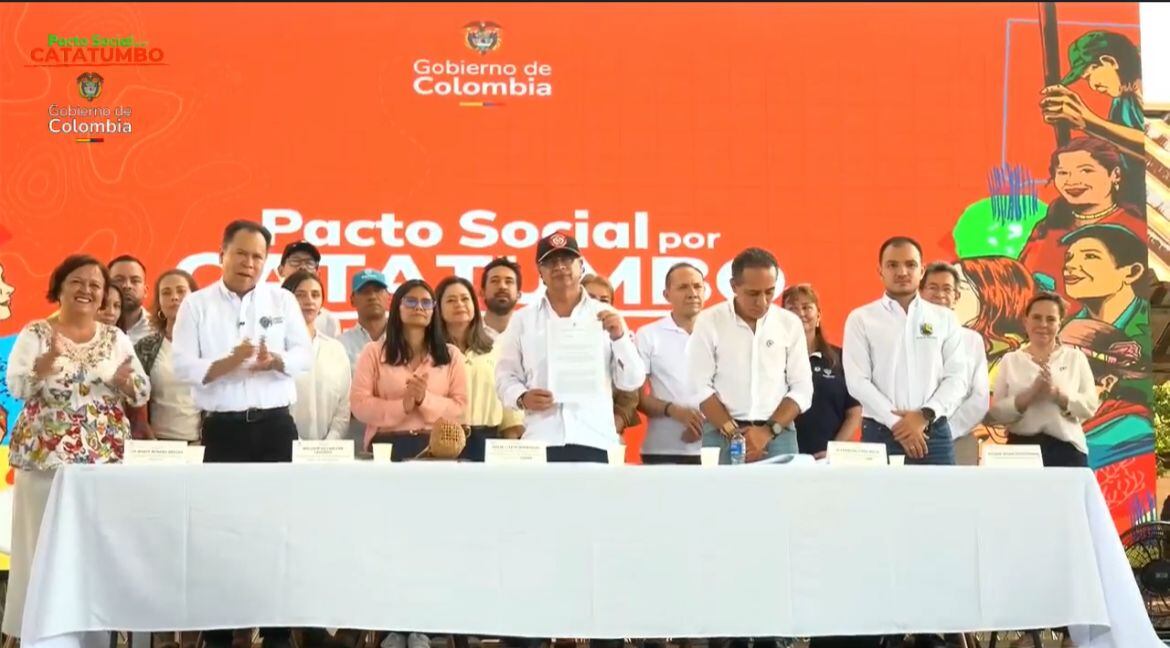 Pacto Social Catatumbo. / Foto: Transmisión presidencia. 