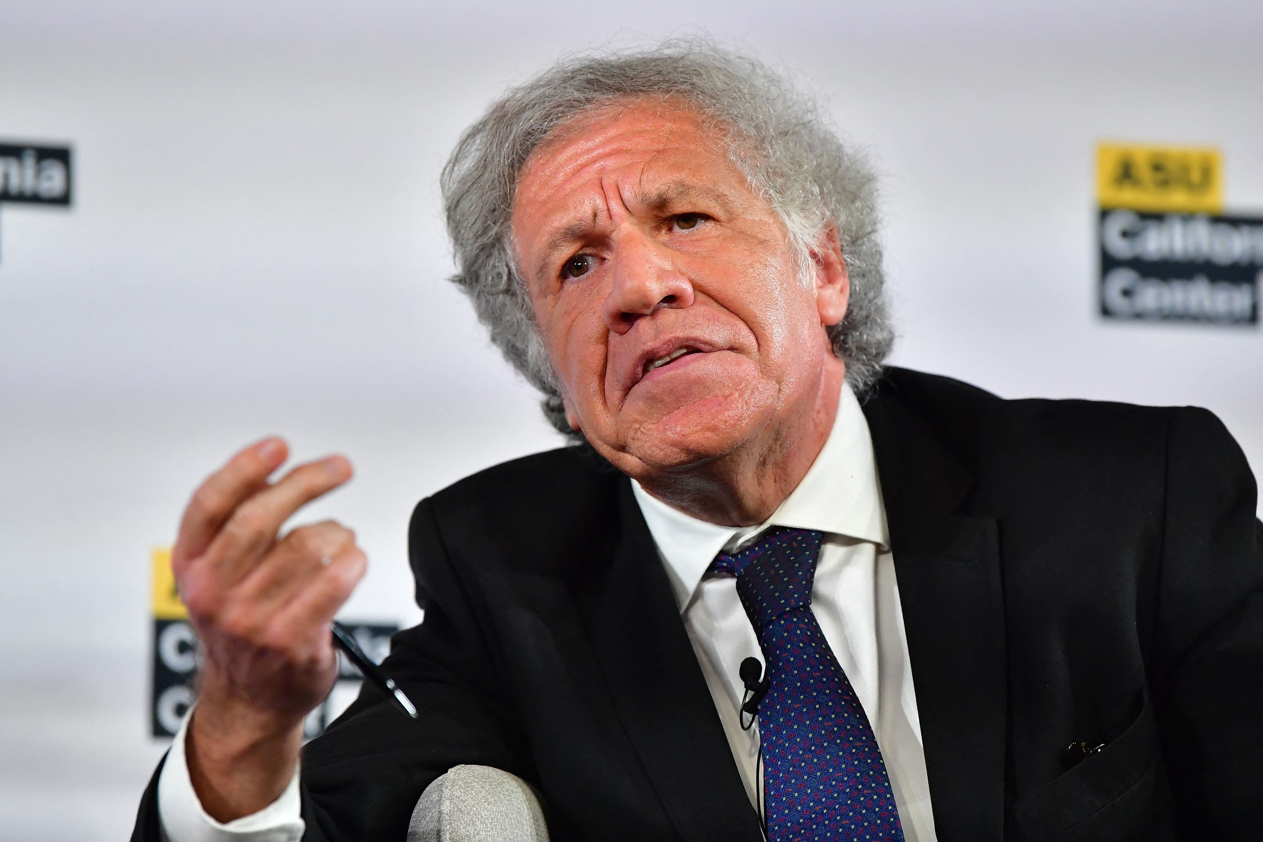 Luis Almagro, Organization of American States (OAS) Secretary General, speaks on "The Role and Responsability of Governments in Supporting Media Integrity" at the Media Summit of the Americas at the Arizona State University Walter Cronkite School of Journalism and Mass Communication in Los Angeles on June 7, 2022. (Photo by Frederic J. Brown / AFP) (Photo by FREDERIC J. BROWN/AFP via Getty Images)