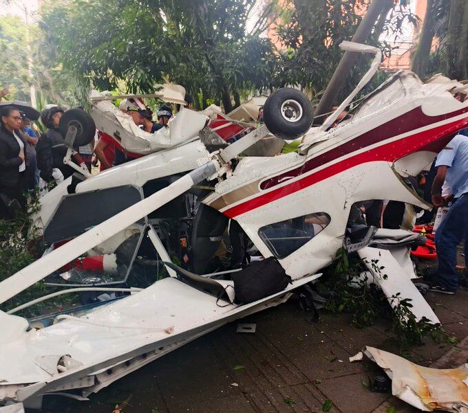 Accidente ultraliviano. Foto: DAGRD