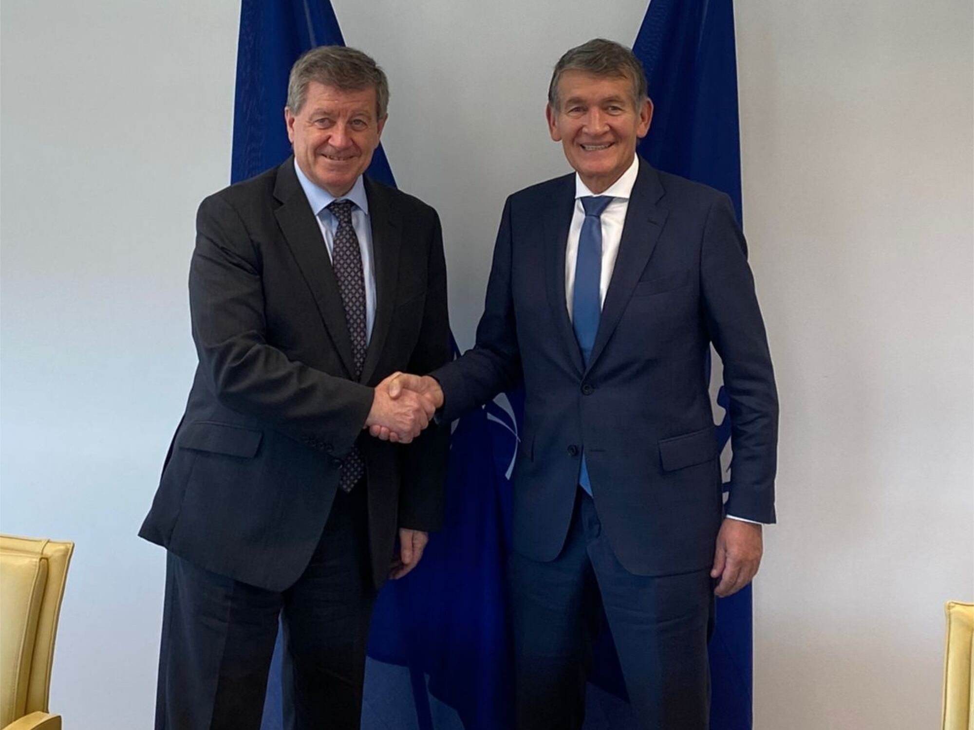 Guy Ryder, director general de la OIT, junto al Ministro del Trabajo, Ángel Custodio Cabrera. Foto: Ministerio del Trabajo