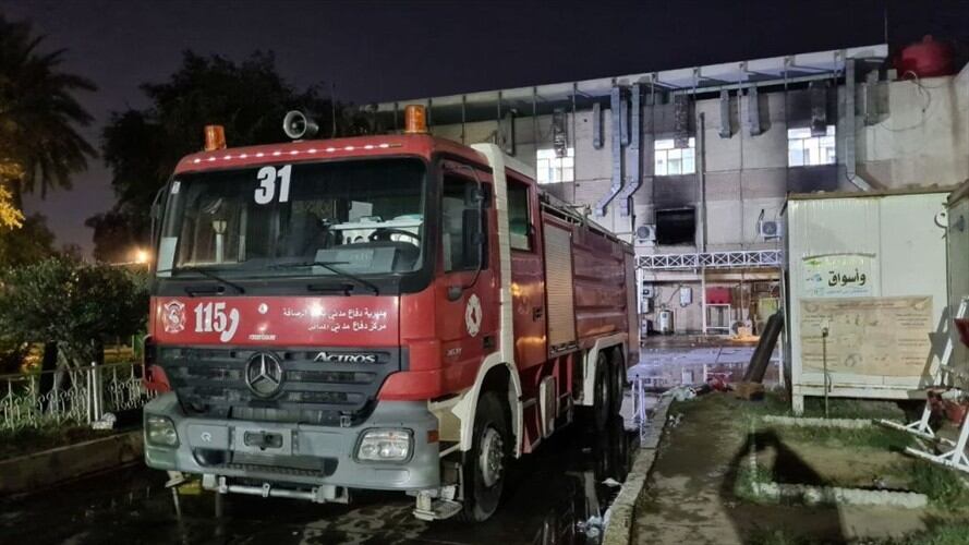 Al menos 23 muertos deja incendio en hospital para enfermos de COVID-19 en Irak. Foto: Getty Images