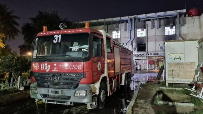 Al menos 23 muertos deja incendio en hospital para enfermos de COVID-19 en Irak. Foto: Getty Images