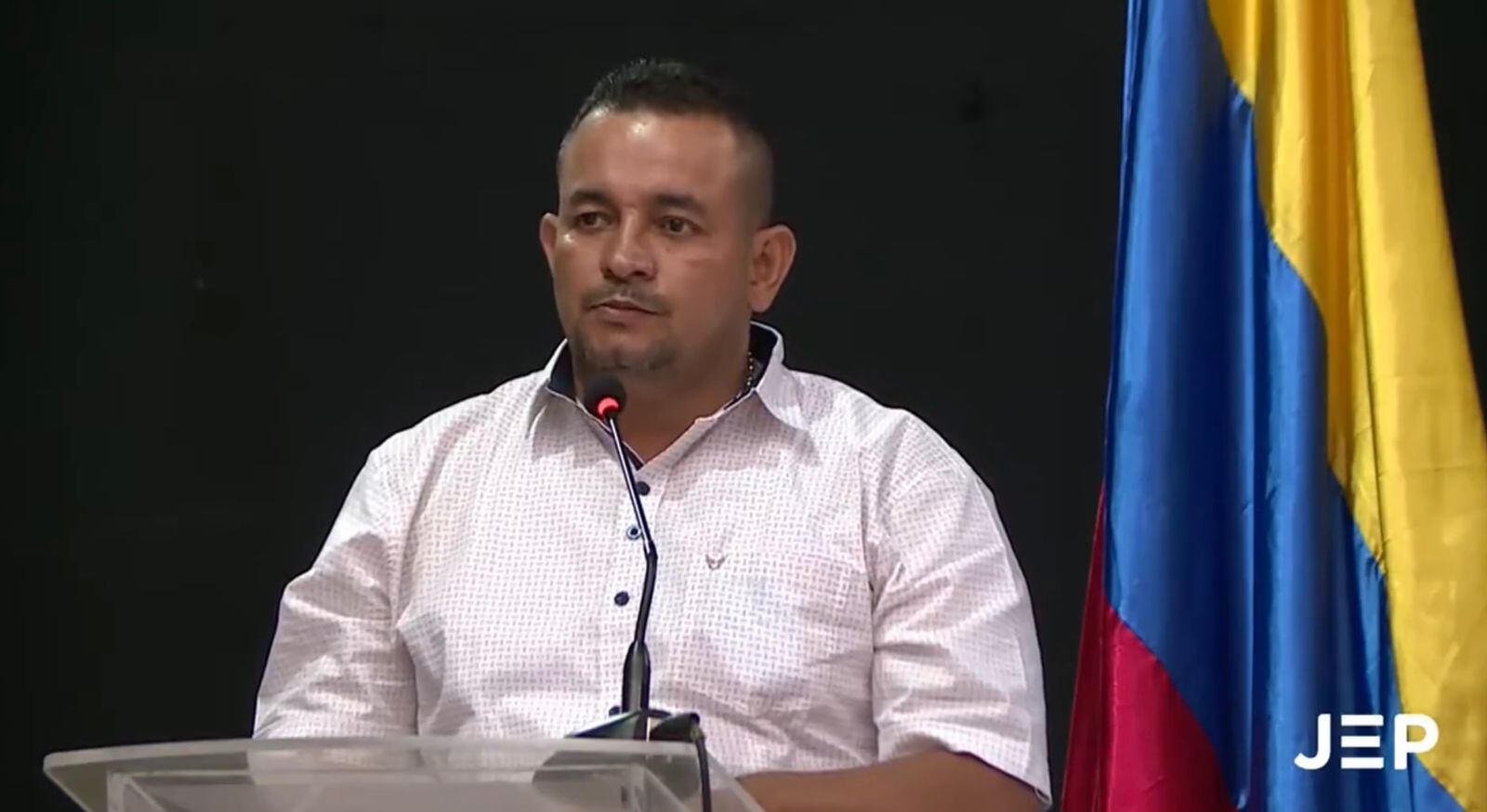 Alexander Carretero Díaz ante la JEP. Foto: JEP