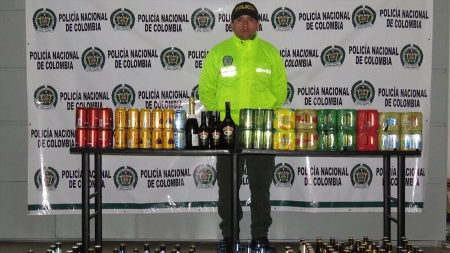 Incautan cargamento de licor adulterado en Granada Meta. Foto: Cortesía