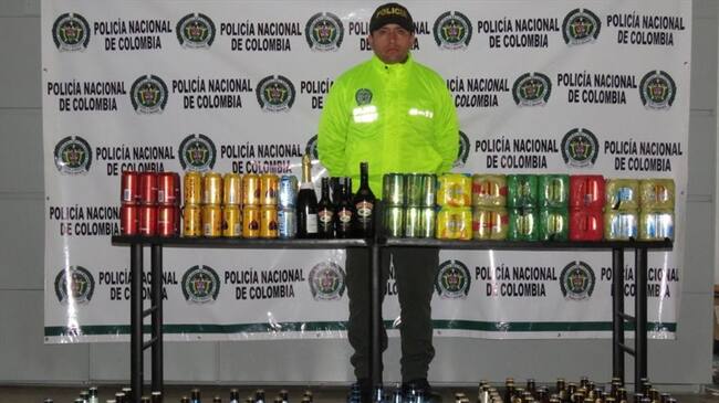 Incautan cargamento de licor adulterado en Granada Meta. Foto: Cortesía