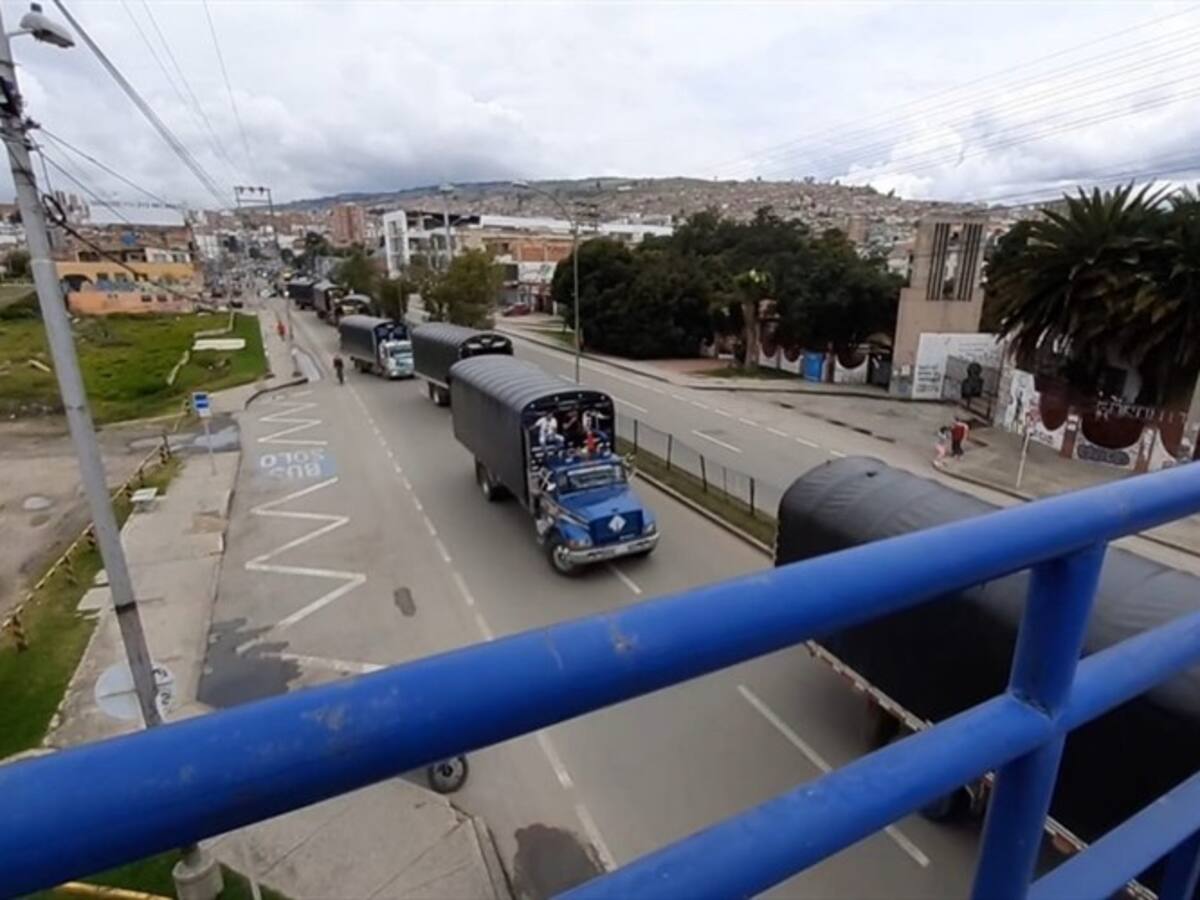 Más de 250 transportadores de carga se tomaron las calles de Tunja