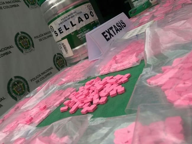 Decomisan 10 mil pastillas de éxtasis en el Aeropuerto El Dorado. Foto: Policía Nacional