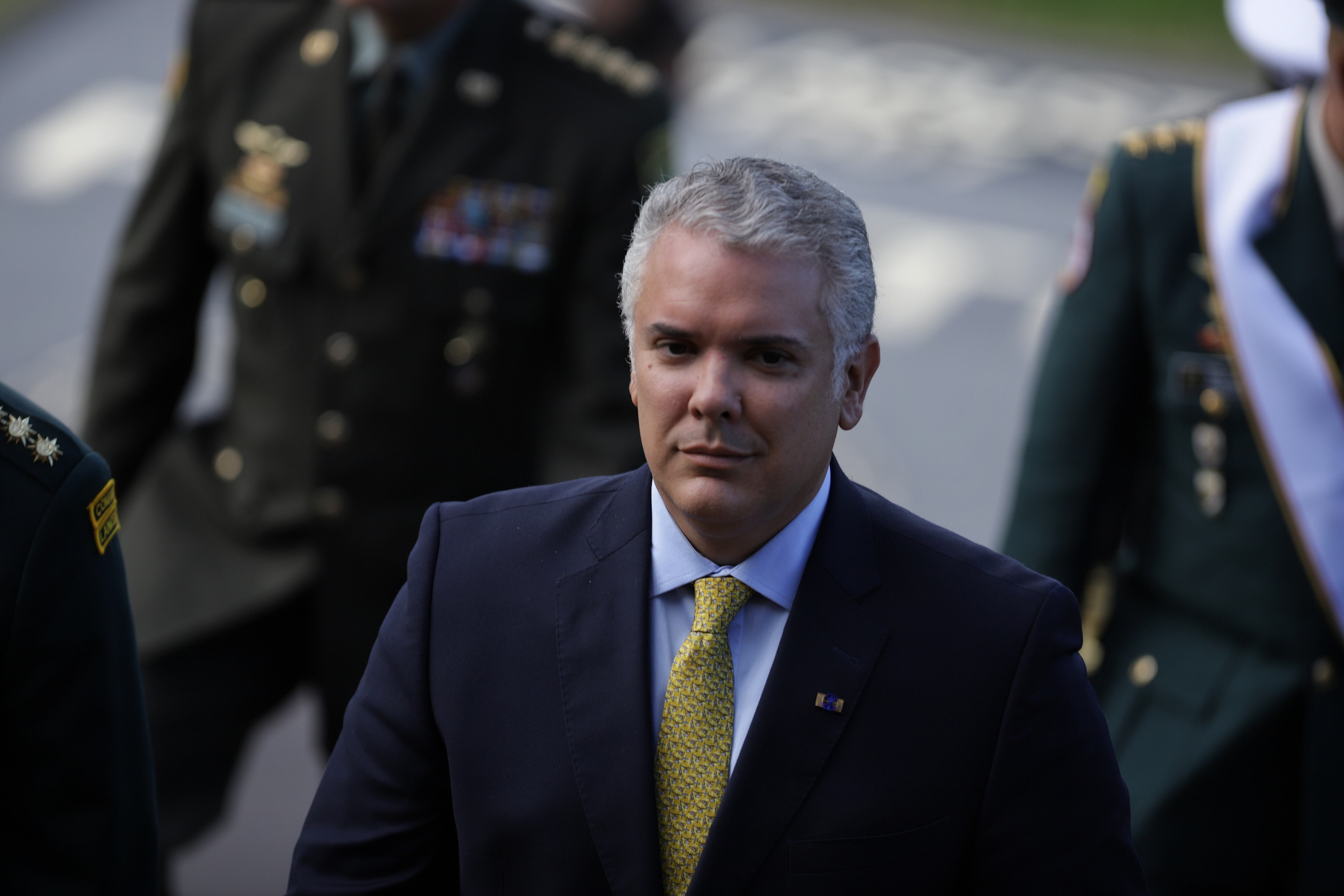 Bogotá 22 de Julio de 2022. En la Escuela Militar de Cadetes General José María Córdova se realizó la ceremonia de transmisión de mando del general Eduardo Zapateiro al general Carlos Iván Moreno Ojeda. (Colprensa - Álvaro Tavera)