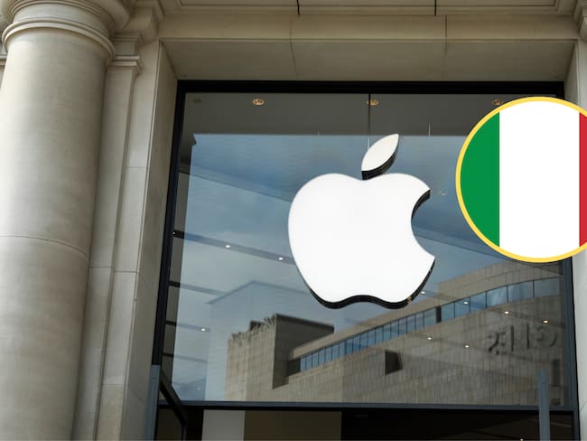 Logo de Apple, en un edificio, imagen de referencia - Getty Images