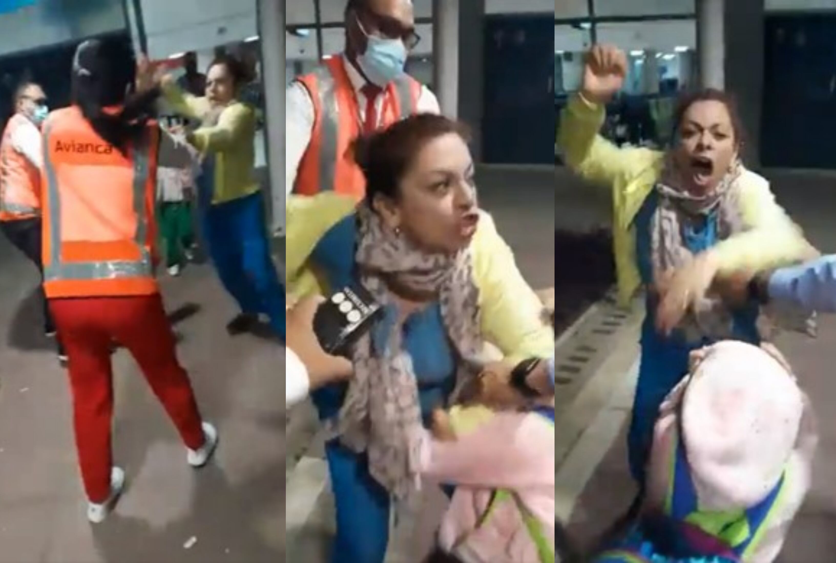Foto: Pasajera golpeó a empleados de Avianca