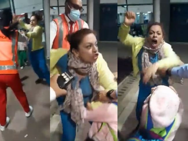 Foto: Pasajera golpeó a empleados de Avianca