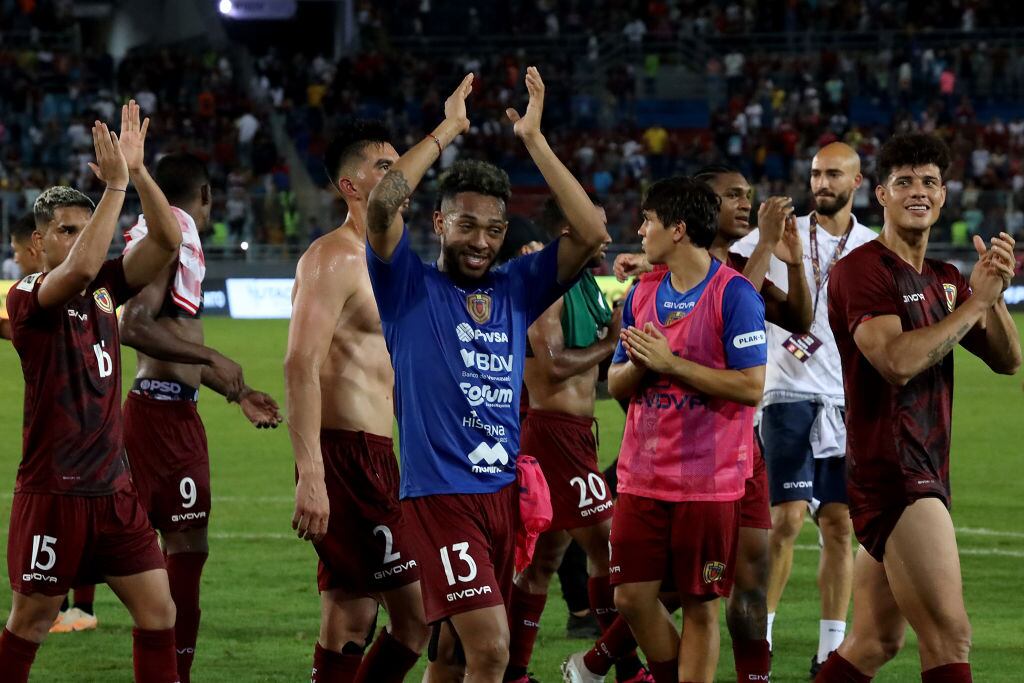 Selección de Venezuela tras su victoria ante Paraguay. (Foto: Edilzon Gamez/Getty Images)